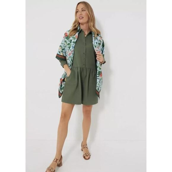 Tuckernuck Hayes Shirt Dress Jade Green Size XXL - Picture 3 of 7
